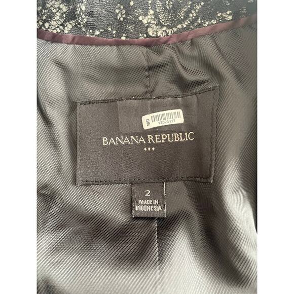 Banana Republic Lace Blazer Dark Romantic Corporate Office Executive Career Wear - Picture 2 of 10